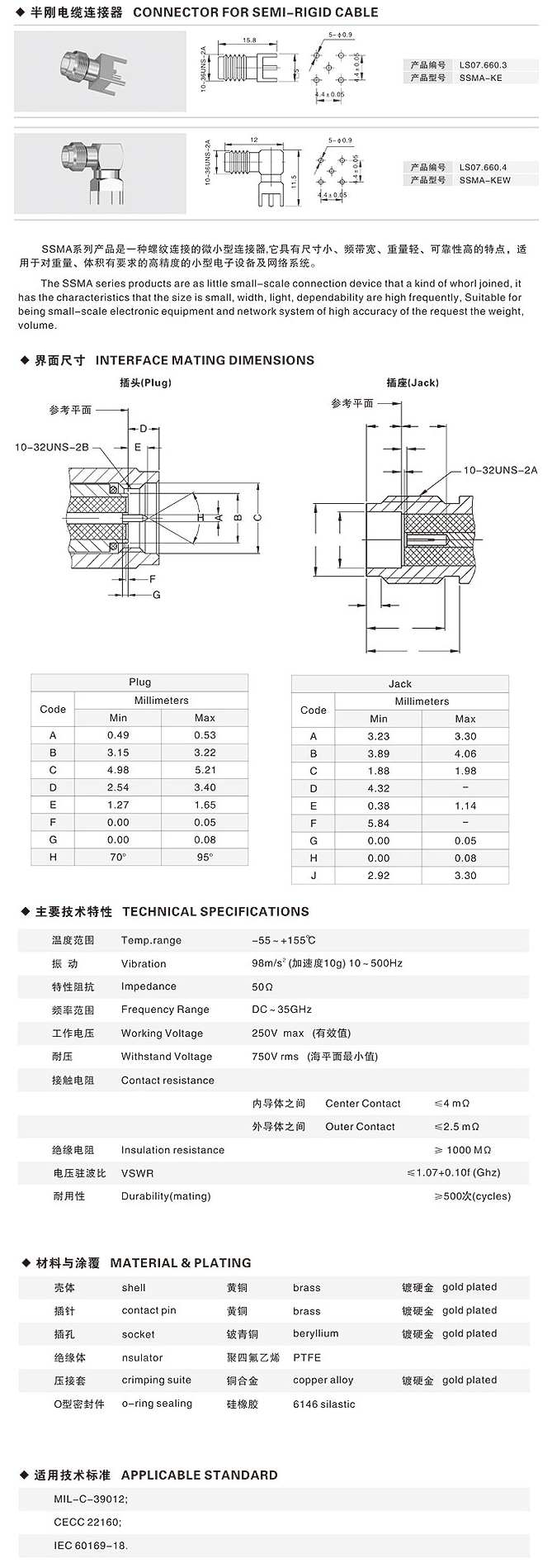 半剛電纜連接器